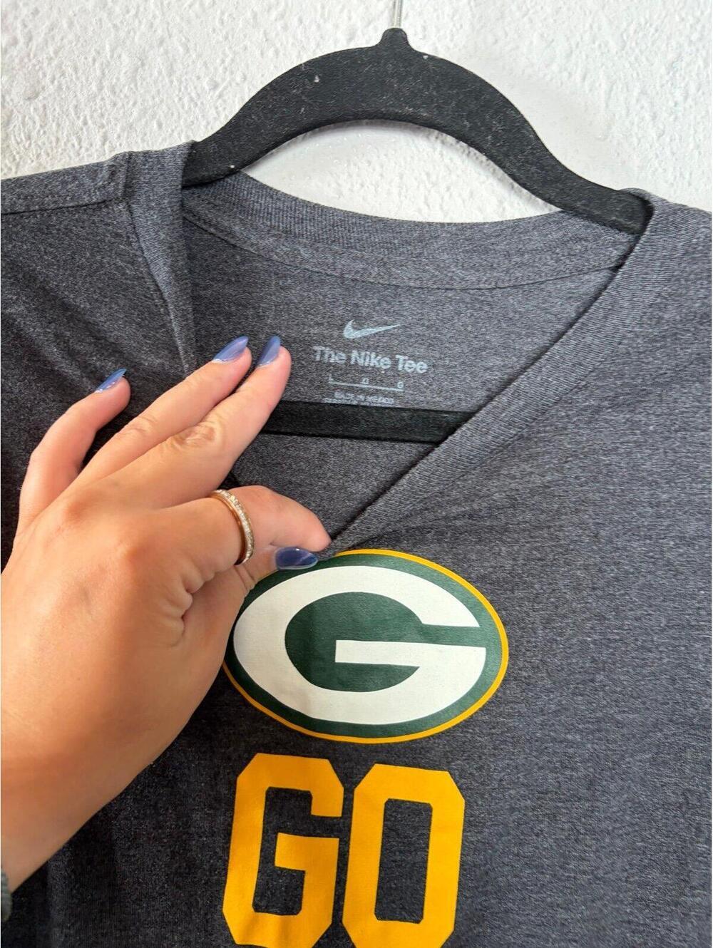 Men's Nike Go Pack Go Packers Grey Tshirt size L - Picture 2 of 3